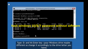 hack windows 10/8/7 password without software
