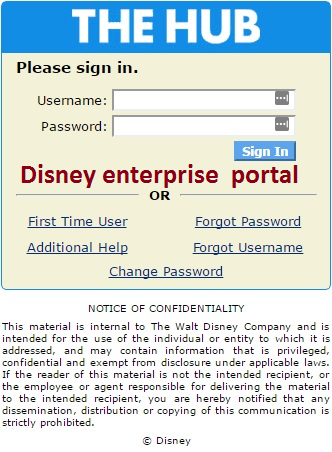 Disney enterprise portal
