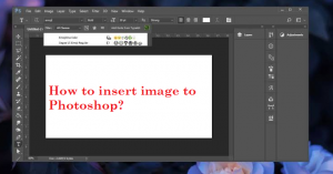 follow how to add an image in Photoshop